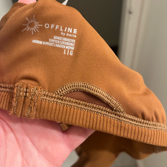 Brown Ribbed Sportsbra - Picture 7 of 9